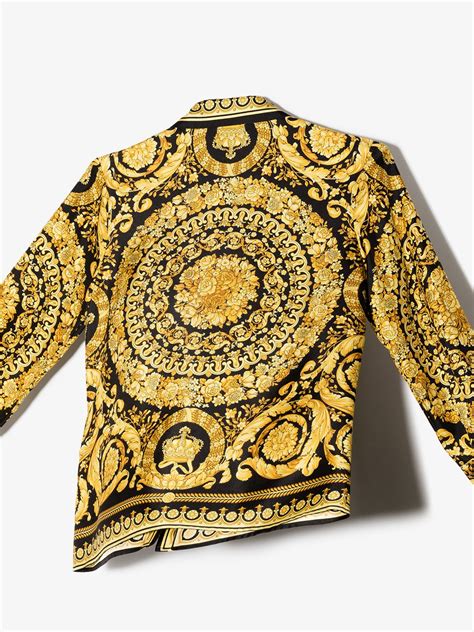 buttercream silk shirt versace